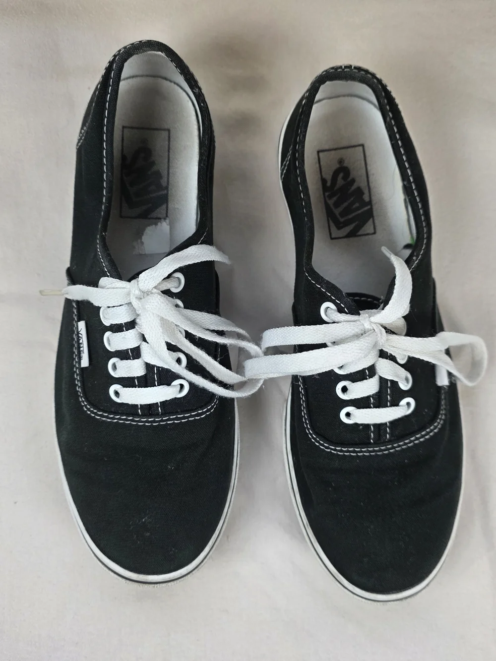 Vans Authentic Black Canvas Sneakers Size 7.5 Women